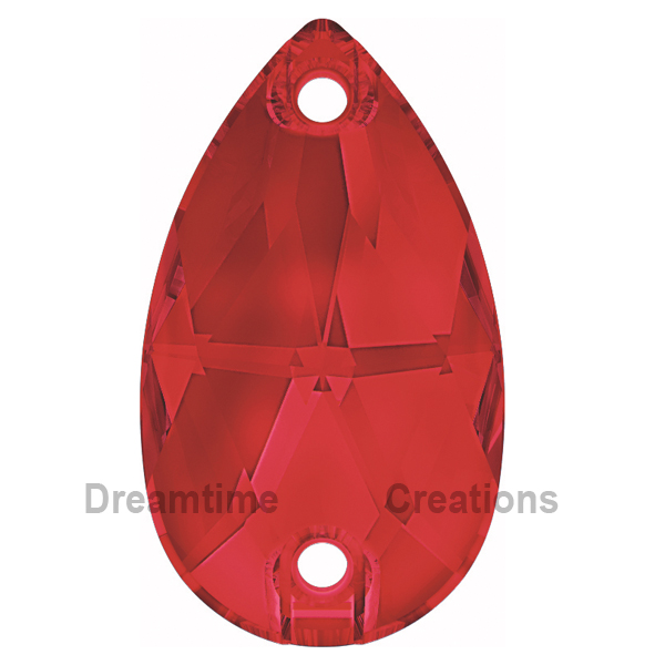 Swarovski 3230 Drop Sew-on Light Siam 12x7mm